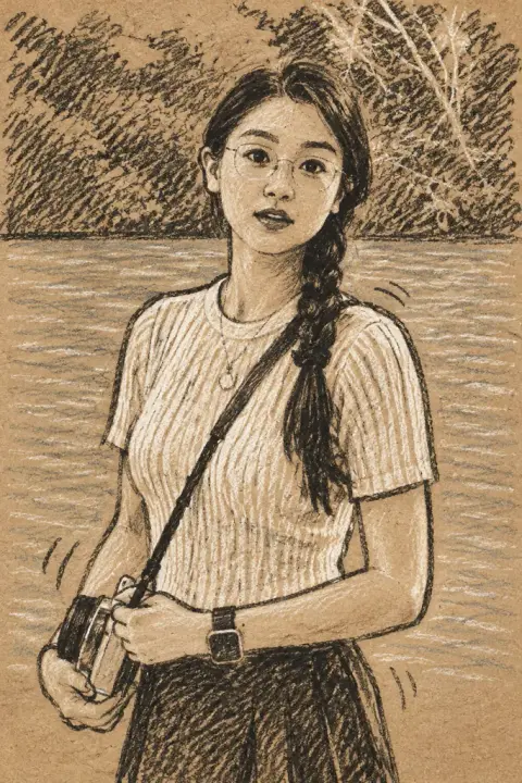 Crayon drawing result